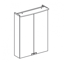 Дзеркальна шафка Geberit Option Basic з підсвічуванням дводверна 500.257.00.1