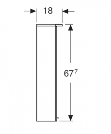 Дзеркальна шафка Geberit Option Basic з підсвічуванням дводверна 500.258.00.1