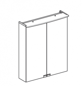 Зеркальный шкафчик Geberit Option Basic с подсветкой двухдверный 500.273.00.1