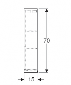Дзеркальна шафка Geberit Option Basic 90х70 см з підсвічуванням дводверна 500.583.00.1