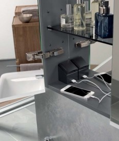 Дзеркальна шафка Geberit Option Basic 90х70 см з підсвічуванням дводверна 500.583.00.1