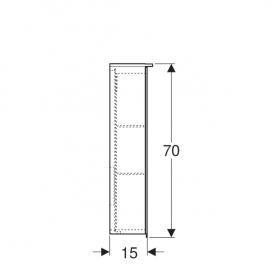 Дзеркальна шафка Geberit Option Plus з підсвічуванням дводверна 500.206.00.1