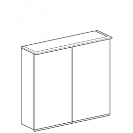 Дзеркальна шафка Geberit Option Plus з підсвічуванням дводверна 500.206.00.1