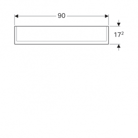 Зеркальный шкафчик Geberit Option Plus 90х70 см с подсветкой трехдверный 500.594.00.1