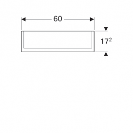 Зеркальный шкафчик Geberit Option Plus 60х70 см с подсветкой двухдверный 500.593.00.1