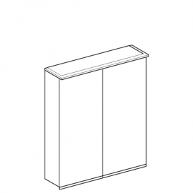 Зеркальный шкафчик Geberit Option Plus 60х70 см с подсветкой двухдверный 500.593.00.1