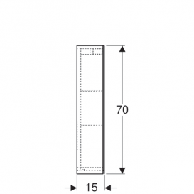 Зеркальный шкафчик Geberit Option с подсветкой двухдверный 500.205.00.1