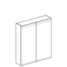 Зеркальный шкафчик Geberit Option с подсветкой двухдверный 500.205.00.1