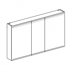 Дзеркальна шафка Geberit Option з підсвічуванням трьохдверний 500.207.00.1