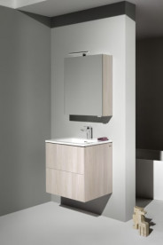 Зеркальный шкафчик Laufen Base 60 см петли справа с подсветкой МДФ/ДСП светлый вяз H4027521102621