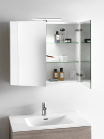 Зеркальный шкафчик Laufen Base 80 см с подсветкой МДФ/ДСП светлый вяз H4028021102621