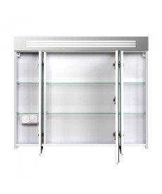 Зеркальный шкафчик Мойдодыр Лагуна ЗШ-100 97х82 см с LED-подсветкой ДСП белый глянец 00-00002882