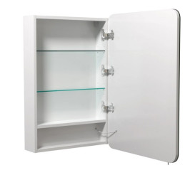 Дзеркальна шафка Мийдодир Oregon MCL-60 59х15х80 см з LED-підсвічуванням ДСП білий 00-0009253
