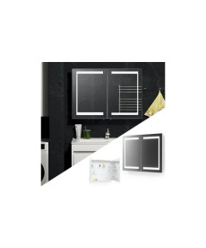 Зеркальный шкафчик Мойдодыр Oskar ЗШ-100 100х70 см с LED-подсветкой ДСП белый глянец 00-0008252