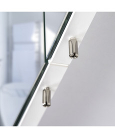 Зеркальный шкафчик Мойдодыр Oskar ЗШ-100 100х70 см с LED-подсветкой ДСП белый глянец 00-0008252