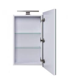 Дзеркальна шафка Мийдодир Руна 41х72 см з LED-світильником ДСП білий мат 00-0008227