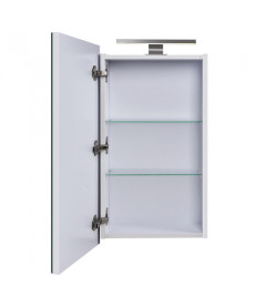 Дзеркальна шафка Мийдодир Руна 41х72 см з LED-світильником ДСП білий мат 00-0008227