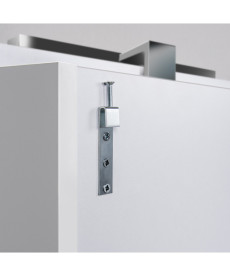 Дзеркальна шафка Мийдодир Руна 41х72 см з LED-світильником ДСП білий мат 00-0008227