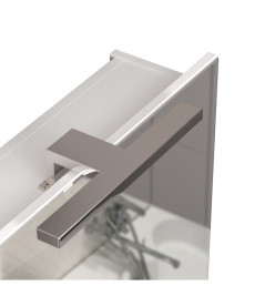 Зеркальный шкафчик Мойдодыр Руна 54х72 см с LED-светильником ДСП белый мат 00-0007701