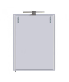 Зеркальный шкафчик Мойдодыр Руна 54х72 см с LED-светильником ДСП белый мат 00-0007701