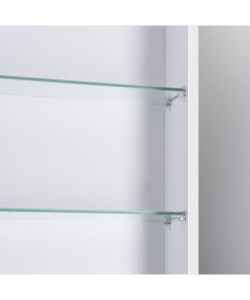 Зеркальный шкафчик Мойдодыр Руна 54х72 см с LED-светильником ДСП белый мат 00-0007701