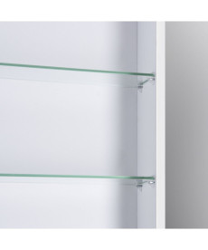 Дзеркальна шафка Мийдодир Руна 70х72 см з LED-світильником ДСП білий мат 00-0008228