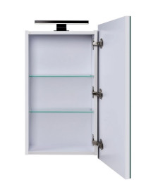 Зеркальный шкафчик Мойдодыр Runa Black 41 41х20х72 см см с LED-подсветкой ДСП белый мат 00-0009292