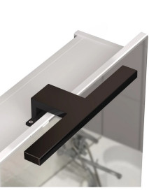 Дзеркальна шафка Мийдодір Runa Black 54 54х20х72 см см з LED-підсвічуванням ДСП білий мат 00-0009293