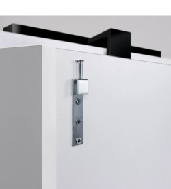 Дзеркальна шафка Мийдодір Runa Black 70 70х20х72 см см з LED-підсвічуванням ДСП білий мат 00-0009294