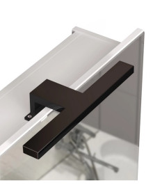 Дзеркальна шафка Мийдодір Runa Black 70 70х20х72 см см з LED-підсвічуванням ДСП білий мат 00-0009294