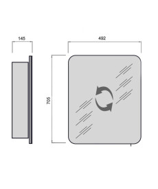 Зеркальный шкафчик Мойдодыр Сорренто 49,2х70,5 см ДСП белый мат 00-0008767