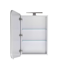 Дзеркальна шафка Мийдодир Сорренто 49,2х73,5 см з LED-підсвічуванням ДСП білий мат 00-0009181