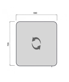 Зеркальный шкафчик Мойдодыр Сорренто 59х70,5 см ДСП белый мат 00-0006318