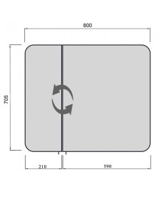 Зеркальный шкафчик Мойдодыр Сорренто 80х70,5 см ДСП белый мат 00-0006319