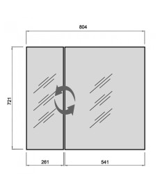 Зеркальный шкафчик Мойдодыр ЗШ-80х72 см ДСП белый мат 00-00004087