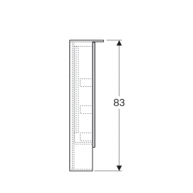 Зеркальный шкафчик подвесной Geberit Acanto 60х83 см с подсветкой две дверцы ДСП дуб мистик/меламин структура дерева 500.644.00.2