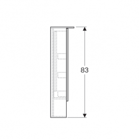 Зеркальный шкафчик подвесной Geberit Acanto 90х83 см с подсветкой две дверцы ДСП дуб мистик/меламин структура дерева 500.646.00.2