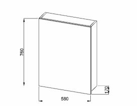 Зеркальный шкафчик подвесной Jika Deep однодверный правый/левый ясень H4541634343401