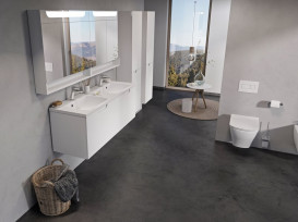 Зеркальный шкафчик Ravak Classic II 80х14х76 см с LED-подсветкой МДФ белый глянец X000001471