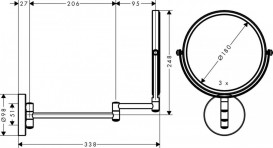 Зеркало для бритья Hansgrohe Logis Universal 73561000