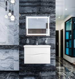 Дзеркало для ванної кімнати Аквародос Альфа 80х80 см з LED-підсвічуванням АР000001216