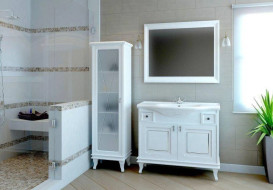 Зеркало для ванной Аквародос Беатриче 100х80 см белый патина золото АР000000908