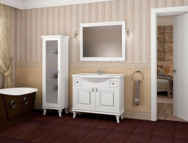 Зеркало для ванной Аквародос Беатриче 100х80 см белый патина хром АР000000909