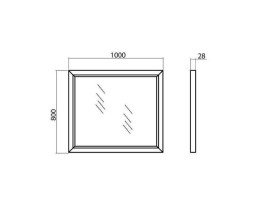 Зеркало для ванной Аквародос Беатриче 100х80 см белый патина хром АР000000909