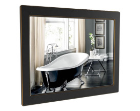 Зеркало для ванной Аквародос Беатриче 80х80 см черный патина золото АР000000923