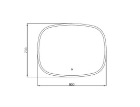 Зеркало для ванной Аквародос Callisto 90x70 см sensor с LED-подсветкой АР000102687