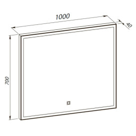 Зеркало для ванной Аквародос Donato 100х70 см sensor с LED-подсветкой черный АР000113298