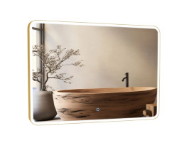 Дзеркало для ванної кімнати Аквародос Donato 100х70 см sensor з підсвічуванням золото АР000113302