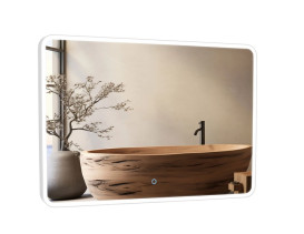 Дзеркало для ванної кімнати Аквародос Donato 100х70 см sensor з підсвічуванням білий АР000113305