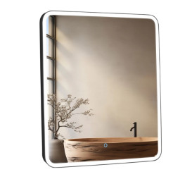 Зеркало для ванной Аквародос Donato 60х70 см sensor с LED-подсветкой черный АР000113296